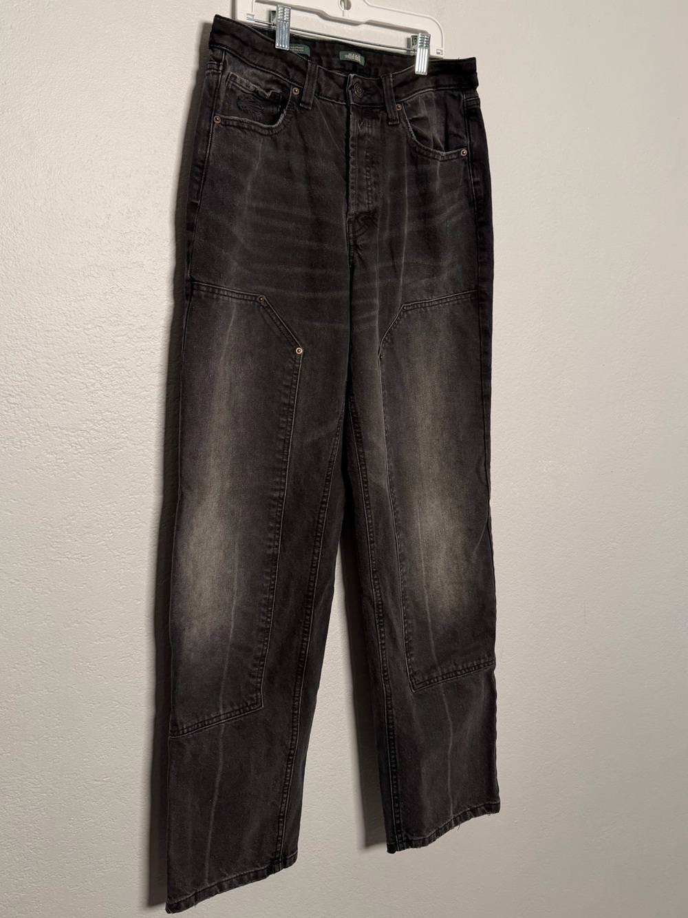 wild fable Women's Black Washed High-Rise Straight Jeans size 8 30” inseam